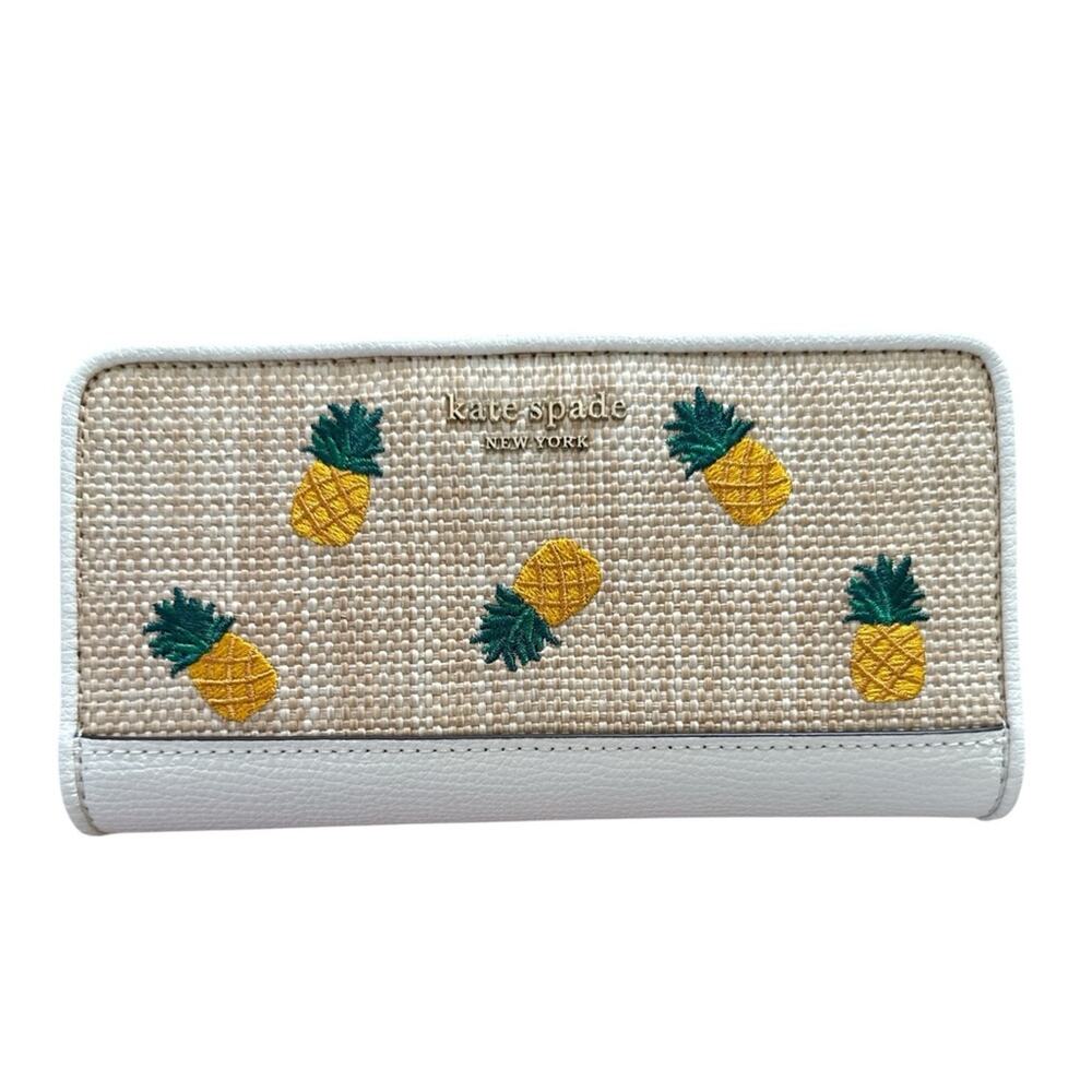Kate Spade NWT Darcy Large Slim Pineapple Bifold
